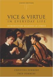 Front cover of Vice & virtue in everyday life by Christina Hoff Sommers