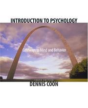 Cover of Introduction to psychology by Dennis Coon