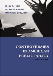Front cover of Controversies in American public policy by John A. Hird
