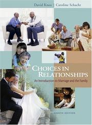 Cover of Choices In Relationships by David Knox
