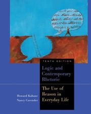 Cover of Logic and contemporary rhetoric by Howard Kahane
