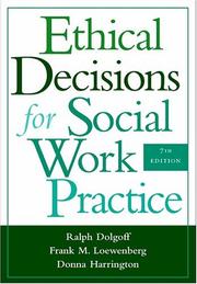 Cover of Ethical decisions for social work practice by Ralph Dolgoff