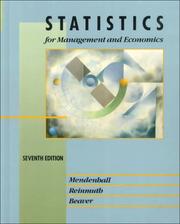 Front cover of Statistics for management and economics by William Mendenhall