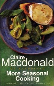 Cover of More seasonal cooking by Macdonald of Macdonald, Claire Baroness.