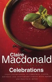 Front cover of Celebrations by Macdonald of Macdonald, Claire Baroness.