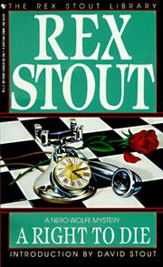 Cover of A Right to Die by Rex Stout