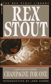 Cover of Champagne for One by Rex Stout