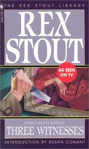 Cover of Three Witnesses by Rex Stout