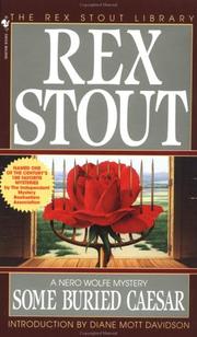 Cover of Some buried Caesar by Rex Stout