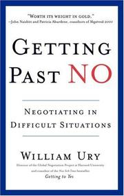 Cover of Getting past no by William Ury