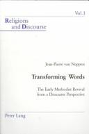 Cover of Transforming words by J. P. van Noppen