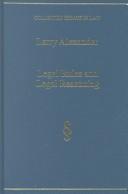 Cover of Legal rules and legal reasoning by Alexander, Larry