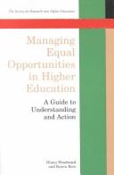 Front cover of Managing equal opportunities in higher education by Diana Woodward