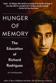 Front cover of Hunger of memory by Richard Rodriguez