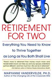 Cover of Retirement for Two by Maryanne Vandervelde