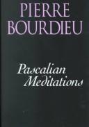 Cover of Méditations pascaliennes by Pierre Bourdieu