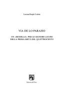 Cover of Via de lo paraiso by Luciana Borghi Cedrini