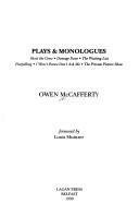 Cover of Plays & monologues by Owen McCafferty