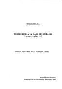 Cover of Panegírico a la casa de Sástago by Tirso de Molina