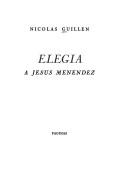 Front cover of Elegía a Jesús Menéndez by Nicolás Guillén