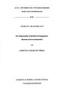 Cover of Elegiae by Maximianus