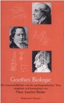 Cover of Goethes Biologie by Johann Wolfgang von Goethe
