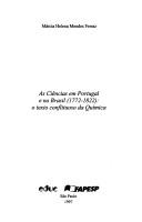 Front cover of As ciências em Portugal e no Brasil, 1772-1822 by Márcia Helena Mendes Ferraz