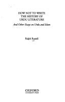 Front cover of How not to write the history of Urdu literature by Russell, Ralph.