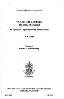 Cover of Takamori lecture by A. K. Saran