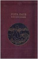 Front cover of Poya days by Marie Musæus-Higgins