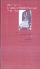 Cover of Deutsche Literaturwissenschaft 1945-1965 by Petra Boden