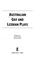 Front cover of Australian gay and lesbian plays by Bruce Parr