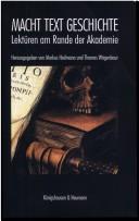 Cover of Macht, Text, Geschichte by Markus Heilmann