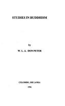 Cover of Studies in Buddhism by W. L. A. Don Peter
