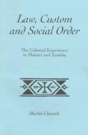 Front cover of Law, custom, and social order by Martin Chanock