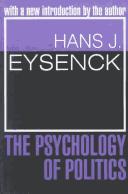 Cover of The psychology of politics by Hans Jurgen Eysenck