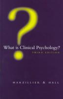 Front cover of What is clinical psychology? by John S. Marzillier