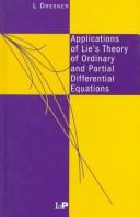 Cover of Applications of Lie's theory of ordinary and partial differential equations by Lawrence Dresner