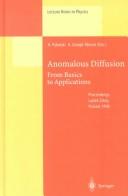 Cover of Anomalous diffusion by Max Born Symposium (11th 1998 Warsaw, Poland)