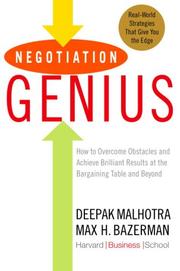 Cover of Negotiation Genius by Deepak Malhotra