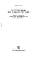 Cover of Die Soteriologie des Nikolaus von Kues by Albert Dahm