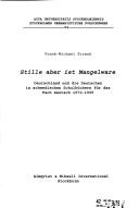 Front cover of Stille aber ist Mangelware by Frank-Michael Kirsch