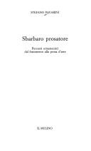 Cover of Sbarbaro prosatore by Stefano Pavarini