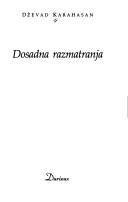 Cover of Dosadna razmatranja by Dževad Karahasan