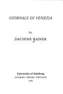 Front cover of Giornale di Venezia by Dachine Rainer