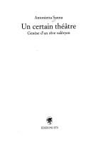 Cover of Un certain théâtre by Antonietta Sanna