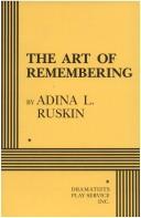 Front cover of The art of remembering by Adina L. Ruskin
