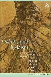 Front cover of Didache And Judaism by Marcello Del Verme