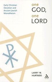 Cover of One God, one Lord by Larry W. Hurtado