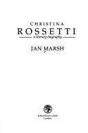 Cover of Christina Rossetti by Jan Marsh